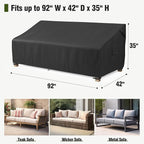 MR.COVER 3-Seater Outdoor Couch Cover Waterproof, Patio Furniture Cover - Image 2
