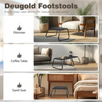 Wicker Ottomans Outdoor Footstool, Patio Rattan Garden Furniture All Weather - Image 7