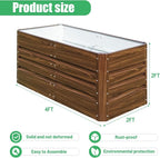 SnugNiture 2 Pcs 4x2x2FT Raised Garden Bed Galvanized Planter Garden Boxes - Image 6