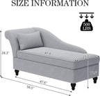 Yongqiang Storage Chaise Lounge Indoor Upholstered Sofa Recliner Lounge Chair - Image 2