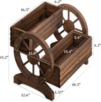 Wooden Wagon Planter Flower Cart - Image 6