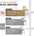 IDZO 400lbs Capacity Rattan Bar Stools Set of 2, 29-Inch Height, Outdoor & - Image 5