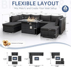 NICESOUL 8 Seater Outdoor Patio Furniture Sectional Sets - Image 4