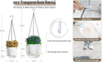 Melphoe 2 Pack Self Watering Hanging Planters Indoor Flower Pots, 5.3/8.3 Inch - Image 5