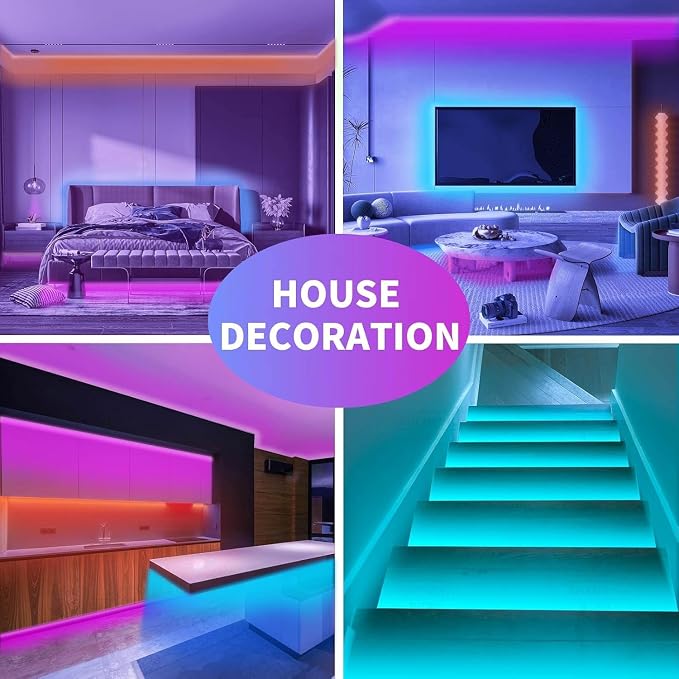 KSIPZE Led Strip Lights 200ft RGB Music Sync Color Changing Bluetooth Led Lights - Image 6