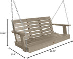 Highwood Weatherly Porch Swing, 4 Feet, Woodland Brown - Image 3