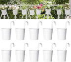 Dahey 10 Pcs Hanging Flower Pots Metal Iron Bucket Planter by Dahey