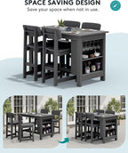 SERWALL 8-Piece Counter Height DiningTable Sets - Image 5