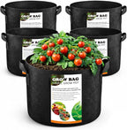 5 Pack 3 Gallon Fabric Grow Bags, Heavy Duty 300G Thickened Aeration Nonwoven by Unknown