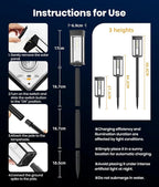 Solar Pathway Lights Outdoor, 4 Pack Bright Solar Lights Outdoor, IP65 - Image 8
