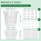 12 Pack 6.5 Inch Clear Self Watering Plant Pots - Image 2