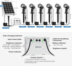 MEIHUA Solar Spot Lights Outdoor, 6 in 1 Solar Landscape Spotlights 2700K Warm - Image 5