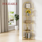Crofy Foldable 5 Tier Corner Shelf, Metal Corner Plant Stand - Image 2