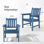 Stoog Outdoor Bench & Chairs Set, All-Weather Patio Furniture Set, Include 2 - Image 8