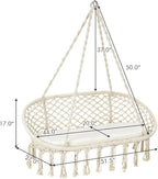 Giantex Hammock Chair 2 Seat, Macrame Hanging Chair - Image 8