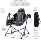 EVER ADVANCED Padded Oversized Hammock Camping Chair, Compact Heavy Duty Swing - Image 3