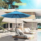 Backyard Expressions 9 ft. Patio Umbrella, Market Table Umbrella w/Tilt and - Image 6
