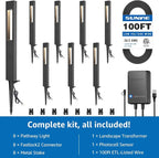 SUNVIE All-In-One LED Low Voltage Landscape Lighting Kit, 3000K Waterproof - Image 7