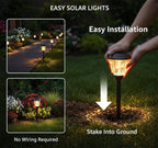 XMCOSY+ Solar Pathway Lights Outdoor, Glass & Stainless Steel Garden Lights - Image 7
