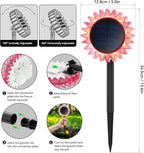 Outdoor Solar Lights, 6 Pack Led Solar Sunflower Lights, Stake/Wall 2-in-1 - Image 5