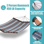 TegerDeger 12FT 2 Person Hammock Large Hammock Quick Dry 450LB Capacity - Image 4