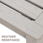 Psilvam 2-Person Outdoor Poly Lumber Patio Backless Bench, Fade-Resistant & - Image 5
