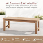 Stoog Outdoor Bench, 2-Person Patio Backless Bench - Image 4