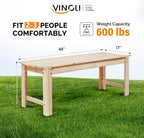 VINGLI Outdoor Wood Bench - Image 3