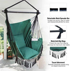 Hammock Chair Hanging Rope Swing Chair, Max 450 Lbs, Large Hanging Chair - Image 6