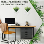2 Pieces White Wall Decor Hanging Planters - Image 6