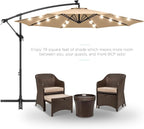 Best Choice Products 10ft Solar LED Offset Cantilever Hanging Market Patio - Image 2