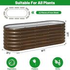 SnugNiture Galvanized Steel Raised Garden Bed Kit, Flowers and Fruits - Image 2