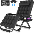 Suteck Oversized Zero Gravity Chair, 33In XXL Lounge Chair w/Removable by Suteck