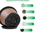 Quarut 4 Pack 12 inch Plant Pots, Whiskey Barrel Planters - Image 3