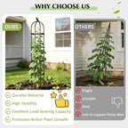 Garden Obelisk Trellis for Climbing Plants Outdoor, 6.2 FT Tomato Cage - Image 5