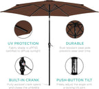 Best Choice Products 10ft Outdoor Table Compatible Steel Polyester Market Patio - Image 5