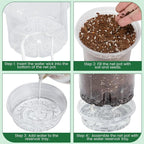 20 Pack 5 Inch Clear Self Watering Plant Pots - Image 3