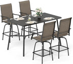 Sophia & William Outdoor Bar Set, Patio Bar Table and Chairs Set, Bar Height by SophiaWilliam
