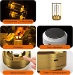 Portable Metal Table Lamp for Indoor/Outdoor, Rechargeable Cordless LED Lamp - Image 6