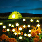 Kohlrabi Solar Garden Lights Outdoor, 10 Pack 80 LED Warm White Firefly Lights - Image 6