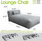 Outdoor Bean Bag Lounger Chair, Big Comfy Outdoor Daybed - Image 2
