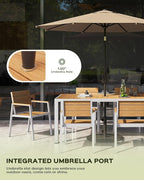 5-Piece Outdoor Dining Set, Aluminum Dining Table Set - Image 6