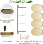 Window Rotating Plant Stand Shelf Indoor Gold Metal Floating Shelves 4-Tier - Image 4