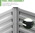 2PCS 6x3x1ft Galvanized Raised Garden Bed Kit, Galvanized Planter Raised Garden - Image 4