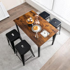 COSTWAY Bar Stools Set of 4, 24” Stackable Metal Stools - Image 2