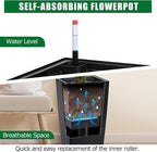30 Inch Tall Self Watering Planters Set of 2, Outdoor Plant Pots - Image 8