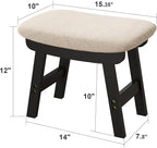 Foot Stool, Foot Stool Small, Ottoman Wood Foot Rest - Image 3
