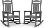 SERWALL Outdoor Rocking Chair Set of 2, HDPE Patio Rocking Chair, All-Weather by SERWALL