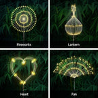 Solar Outdoor Warm White Garden Lights, 4 Pack Firework - Image 2