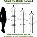 Garden Obelisk Trellis for Climbing Plants Outdoor 6 Ft Rose Bush Round Trellis - Image 3